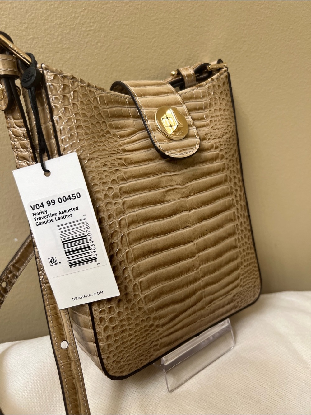 Brahmin Croc-Embossed Crossbody NWT - Picture 5 of 15